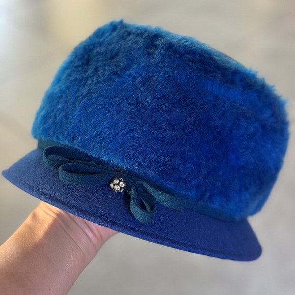 Accessories - Vintage 20s-70s blue hat very pretty